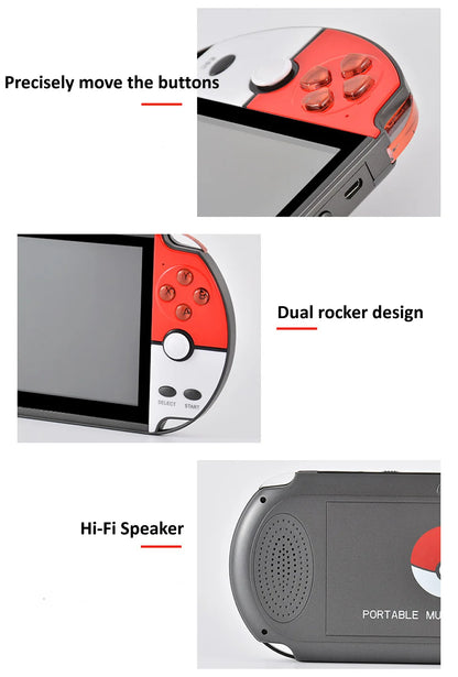 X40-REPRODUCTOR Retro portátil para GBA/NES 7,1, 3000 pulgadas, LCD, doble balancín, tarjeta TF