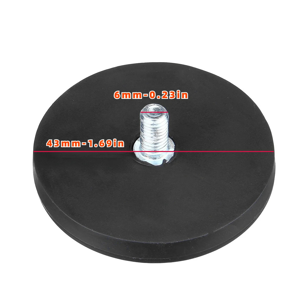 2 uds 43mm M6 perno Base magnética soporte de montaje abrazadera LED barra de luz de trabajo soporte SUV todoterreno