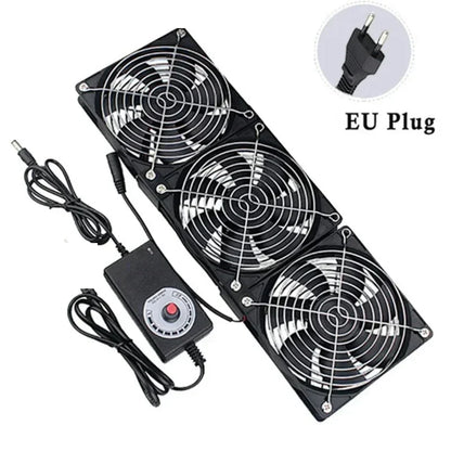 Ventilador de refrigeración con controlador, 120mm, 3000RPM, 12cm, 12V, 220V, Btc, máquina, chasis, estación de trabajo, radiador de gabinete, ventilador de servidor