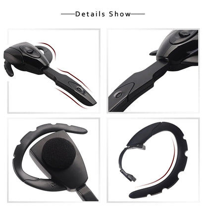 Auriculares inalámbricos para negocios, cascos compatibles con Bluetooth, micrófono, recargable, modo de reposo, conducción de coche, deporte, manos libres