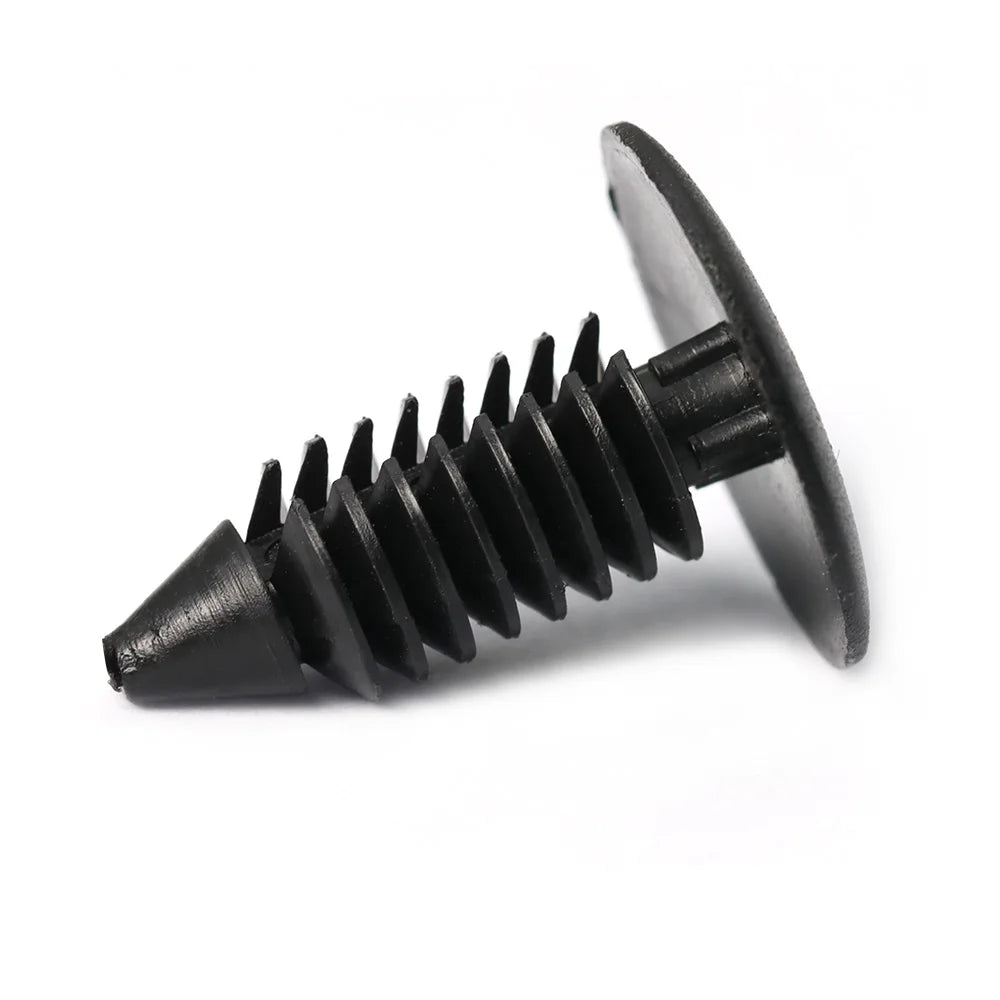 Clips de nailon con agujero de 8mm para guardabarros de coche, retenedor de escudo, remache de plástico para automóvil GM Ford Chrysler