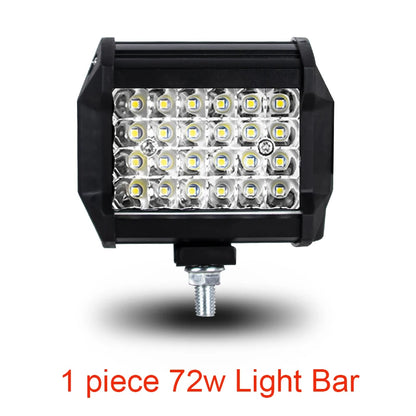 Barras de luz Led todoterreno combinadas de 4/ 7 pulgadas y 120W, haz de inundación para trabajo, conducción, barco todoterreno, coche, Tractor, camión, 4x4, SUV, ATV, 12V, 24V