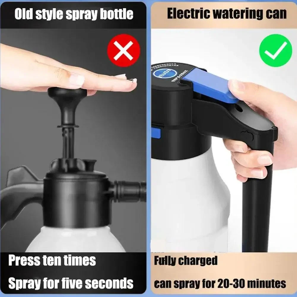 Pulverizador eléctrico de espuma para nieve de 1,5 l, lanza a presión recargable por USB, regadera para limpieza de ventanas de coche, detalles exteriores