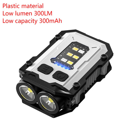 MINI linterna LED recargable por USB, linterna portátil con imán trasero, linterna de Camping superbrillante, luz de emergencia COB lateral