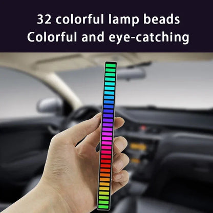 Tira de luces LED RGB, Control de sonido y música, lámpara ambiental de ritmo, luces nocturnas de ambiente para Bar, coche, habitación, TV, decoración para juegos