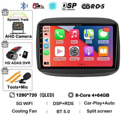 Android15 QLED para Fiat Mobi 2016 2017 2018 -2022 Radio de coche reproductor de vídeo Multimedia navegación GPS estéreo Carplay 4G WIFI sin DVD