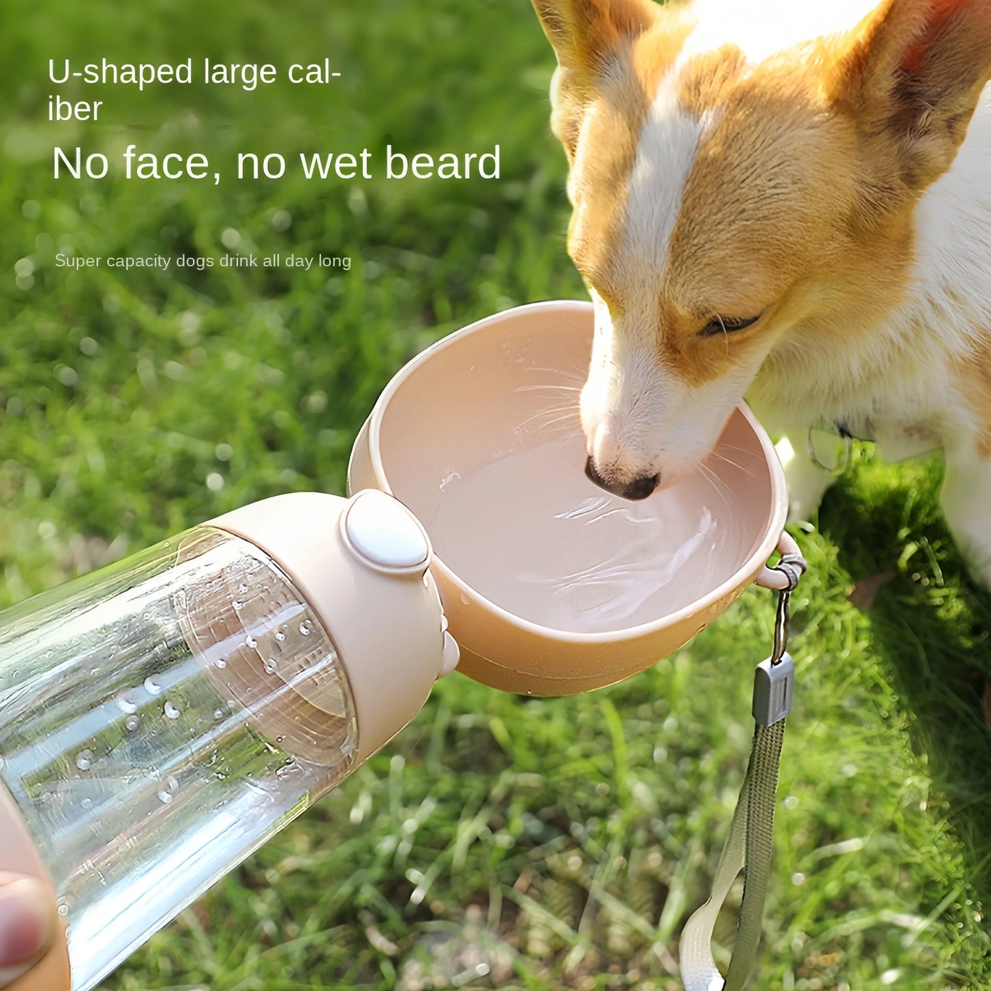 Cuenco de agua portátil para perros, Material portátil de calidad alimentaria, botella de taza de agua para mascotas de viaje para perros y gatos con dispensador de comida, suministros para perros y mascotas