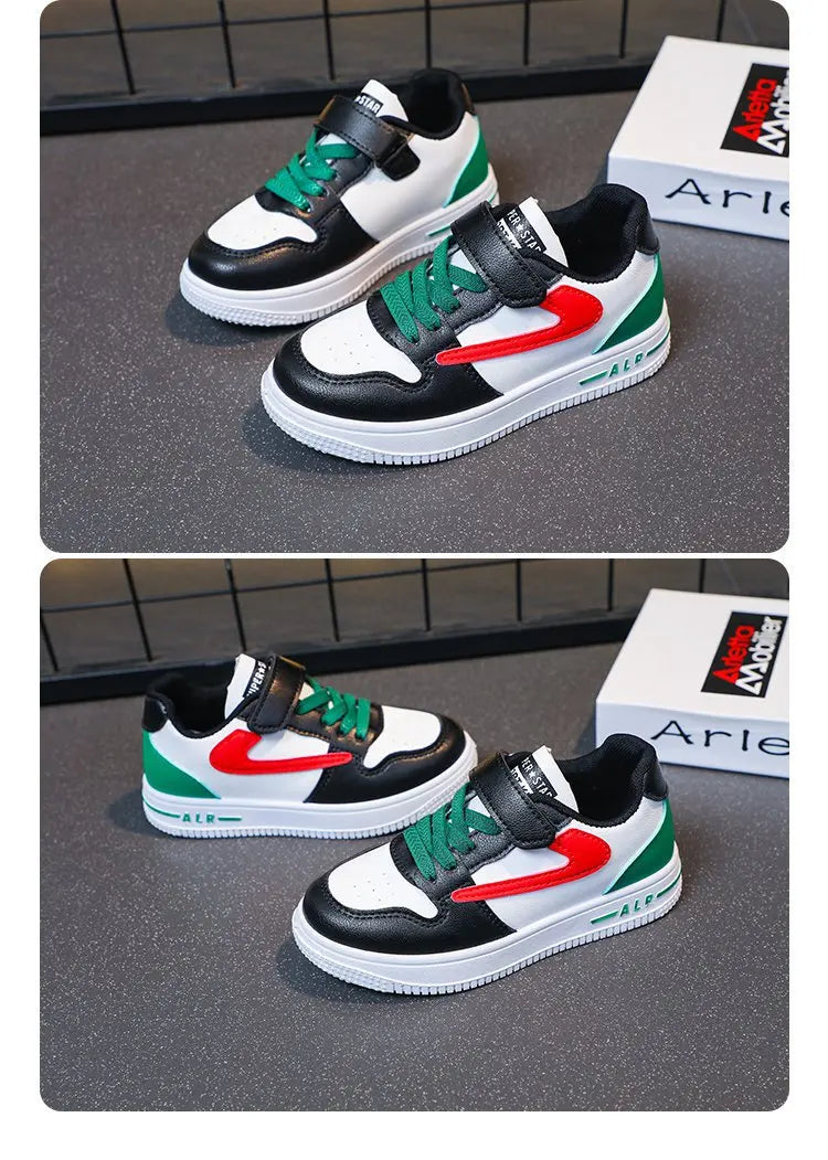 Zapatos deportivos con botón giratorio para niños, zapatos planos de malla transpirable con una sola red, novedad de verano, zapatos planos medianos y grandes para niños