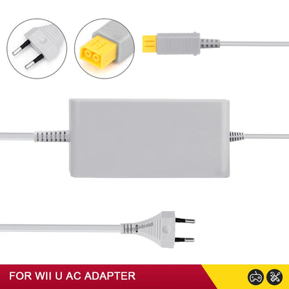 Nuevo para Nintendo Wii U WiiU juego Consol adaptador 100-240V 15V 5A fuente de alimentación de pared para el hogar adaptador de cargador de CA enchufe UE EE. UU. de alta calidad