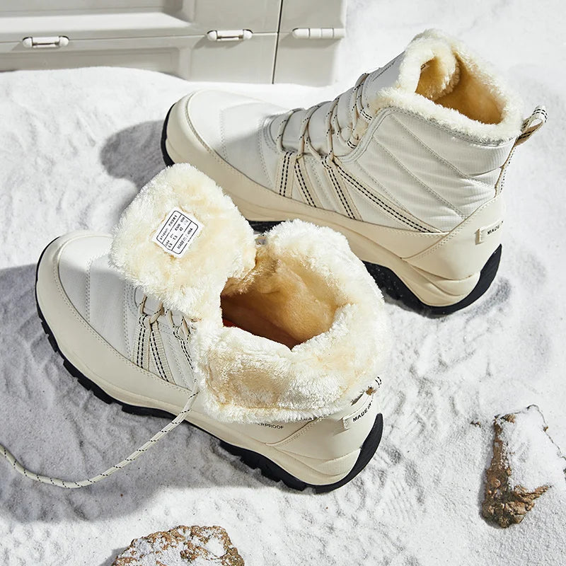 XIANG GUAN-zapatos de senderismo para hombre y mujer, botas de nieve impermeables, botas tácticas de escalada, deportes al aire libre, caza, Trekking, zapatillas Casuales