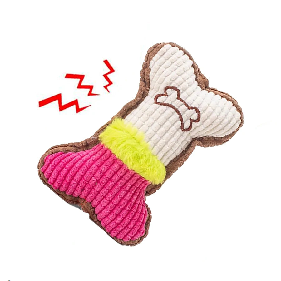 1 juguetes chirriantes para perros, juguete para masticar para perros de peluche con huesos para cachorros de razas pequeñas y medianas, masticadores agresivos para mascotas, juego de limpieza de dientes