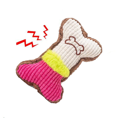 1 juguetes chirriantes para perros, juguete para masticar para perros de peluche con huesos para cachorros de razas pequeñas y medianas, masticadores agresivos para mascotas, juego de limpieza de dientes