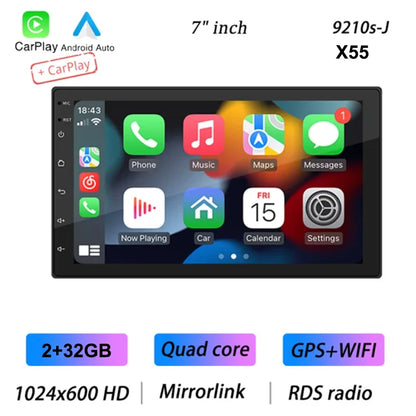 Reproductor Multimedia Universal de 7, 9 y 10 pulgadas pantalla coche android auto con GPS carplay inalambrico WIFI, CarPlay inalámbrico, Android 13, 2 Din, Radio FM, RECEPTOR ESTÉREO sistemas inteligentes de coche