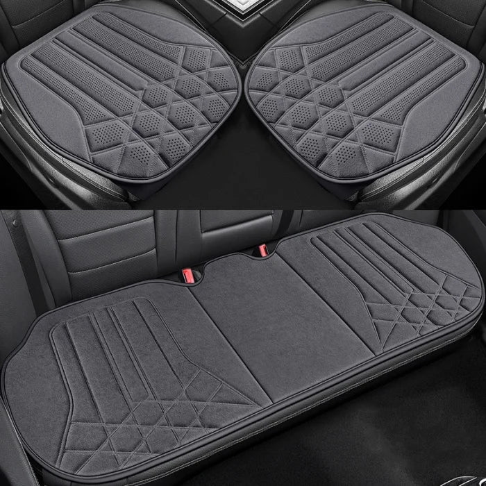 Funda transpirable para asiento de coche, cojín de soporte para asiento frontal de gamuza suave, estilo chaleco de moda, protección para asiento de coche, accesorios interiores