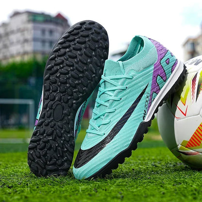 Nuevas zapatillas de deporte para hombre, botas de fútbol, botines de fútbol de caña media, zapatos de fútbol antideslizantes de alta calidad, superventas, FG/TF, fútbol sala interior