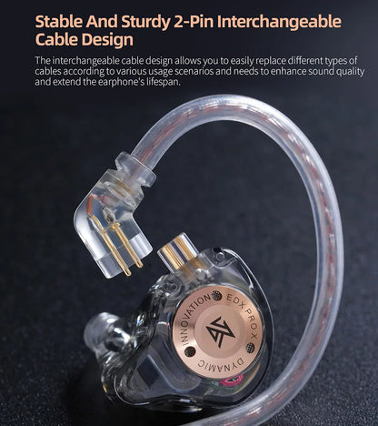 KZ EDX PRO X auriculares intrauditivos dinámicos HIFI Bass Music auriculares deportivos con cancelación de ruido ZSN ZST ZS10 pro x C12 CRA