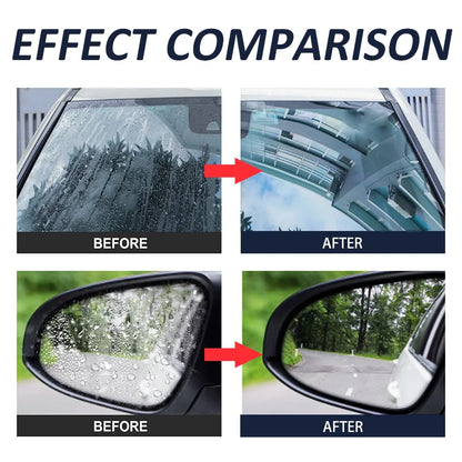 Spray antilluvia para vidrio de coche, agente de recubrimiento repelente al agua, impermeable, antiniebla, limpiador de vidrio, transparente para parabrisas de coche