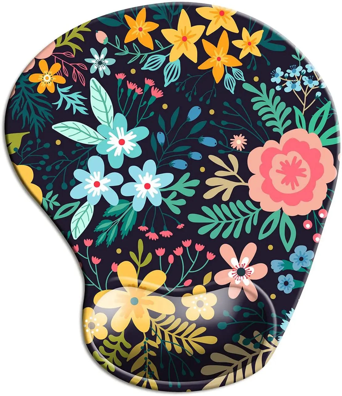 Alfombrilla de ratón ergonómica de flores con soporte para muñeca, lindas alfombrillas de ratón, Base de goma antideslizante para el hogar, oficina, trabajo, estudio, juego de Pc