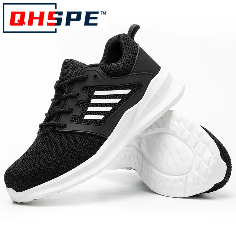 Zapatillas de trabajo con punta de acero para hombre, zapatos de seguridad, botas de trabajo a prueba de perforaciones, calzado Indestructible de moda