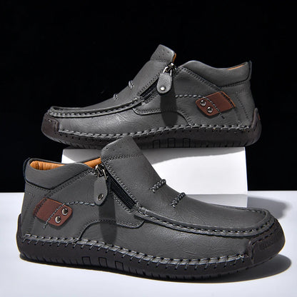 Zapatos informales de cuero de alta calidad para hombre, mocasines transpirables hechos a mano, zapatillas de deporte a la moda, mocasines, zapatos náuticos de marca de lujo