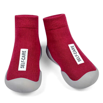 Zapatos de calcetín para bebé, calzado antideslizante para primeros pasos, botines de suelo para niño y niña, zapatillas de interior con suela de goma para recién nacido
