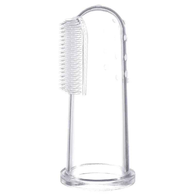 Cepillo de dientes súper suave para mascotas, cepillo para perros de peluche, herramienta para el cuidado de los dientes del sarro del mal aliento, limpieza de perros y gatos, suministros para mascotas de gel de sílice