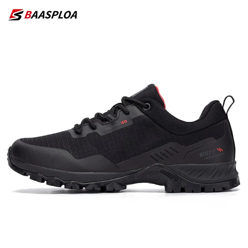 Baasploa, nuevos zapatos antideslizantes resistentes al desgaste para senderismo para hombre, zapatos de viaje impermeables a la moda para exteriores, zapatillas cómodas para hombre