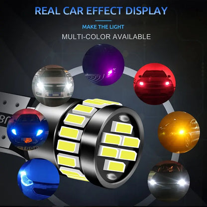 Bombillas Led Canbus para Interior de coche, lámpara de posición de estacionamiento, luz de lectura de cúpula de mapa, W5W T10 21SMD, 2 uds.