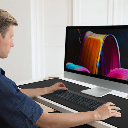 Alfombrilla de ratón negra XXL para Gaming, alfombrilla de ratón grande para Gamer Mause, alfombrilla de escritorio para PC, alfombrilla para teclado, alfombrilla de ratón para ordenador