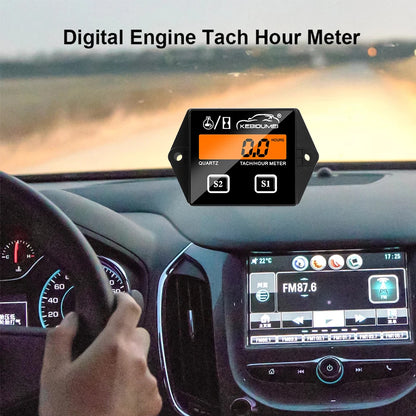 El más nuevo tacómetro Digital LCD para Motor, medidor de horas, tacómetro, pantalla inductiva para motocicleta, Motor de carrera, coche marino, barco