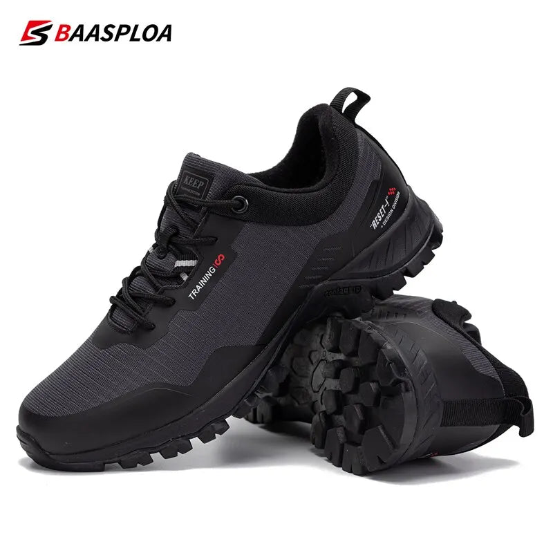 Baasploa, nuevos zapatos antideslizantes resistentes al desgaste para senderismo para hombre, zapatos de viaje impermeables a la moda para exteriores, zapatillas cómodas para hombre