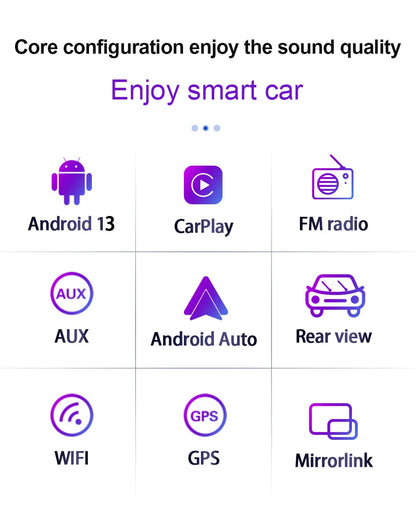 Reproductor Multimedia Universal de 7, 9 y 10 pulgadas pantalla coche android auto con GPS carplay inalambrico WIFI, CarPlay inalámbrico, Android 13, 2 Din, Radio FM, RECEPTOR ESTÉREO sistemas inteligentes de coche
