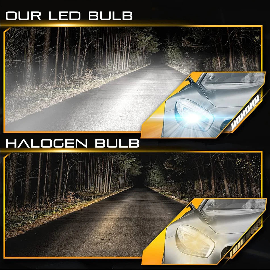 Dualvision 900W 900000LM H7 bombillas de faros Led H4 H11 H8 H1 9005 HB3 9006 HB4 9012 HIR2 EMC Canbus lámpara de coche 6000K Plug and Play