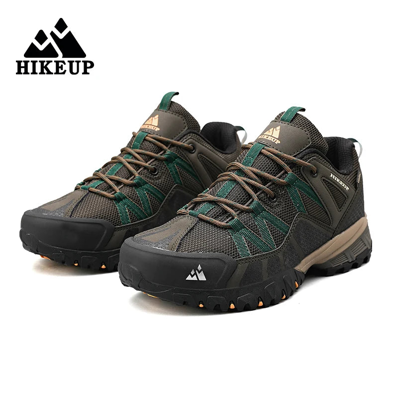 HIKEUP, zapatillas antideslizantes con amortiguación transpirable, zapatos de senderismo para hombre, zapatillas deportivas para correr y senderismo, zapatos deportivos de montaña al aire libre para hombre