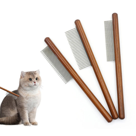 Peine para gatos, cepillo para gatos, pelo largo, peine con aguja para gatos, nudos abiertos para quitar accesorios flotantes para el cabello, peine de fila para mascotas