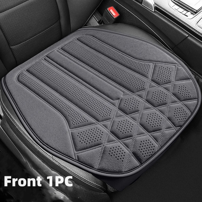 Funda transpirable para asiento de coche, cojín de soporte para asiento frontal de gamuza suave, estilo chaleco de moda, protección para asiento de coche, accesorios interiores