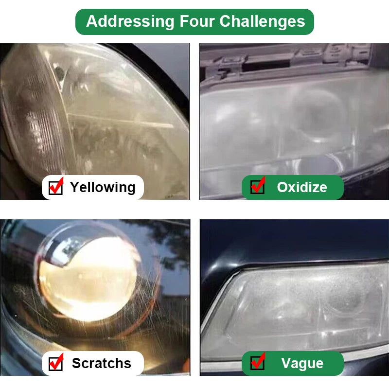Kits de pulido para restauración de faros de coche, eliminador de arañazos, pasta de limpieza para reparación, elimina la oxidación, líquido para pulir faros