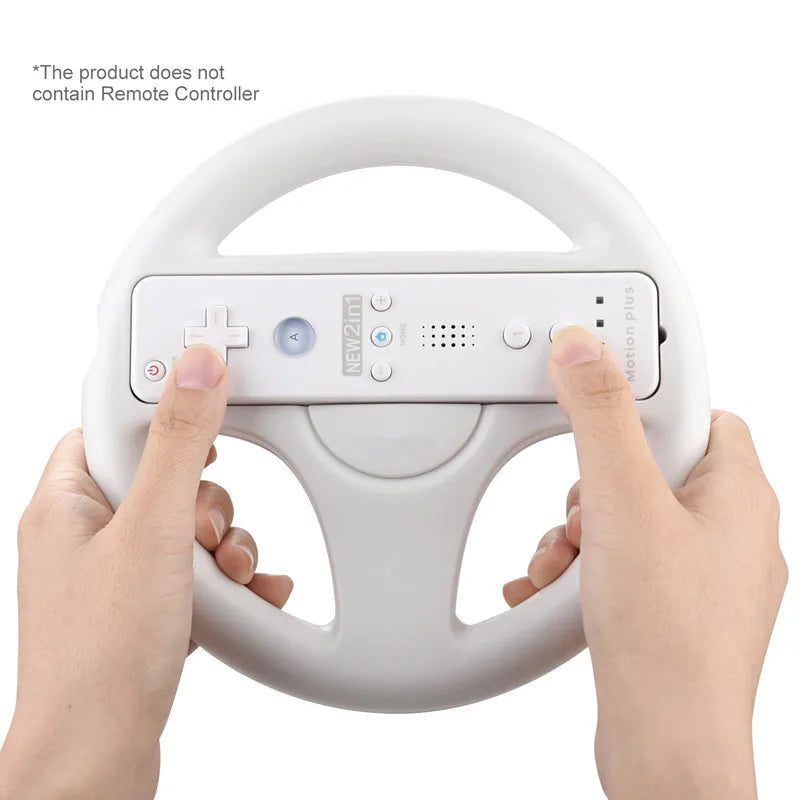 Volante de carreras de juegos de plástico de 3 colores para mando a distancia de Nintendo Wii, volante de carreras para controlador de juegos de carreras de Wii Kart