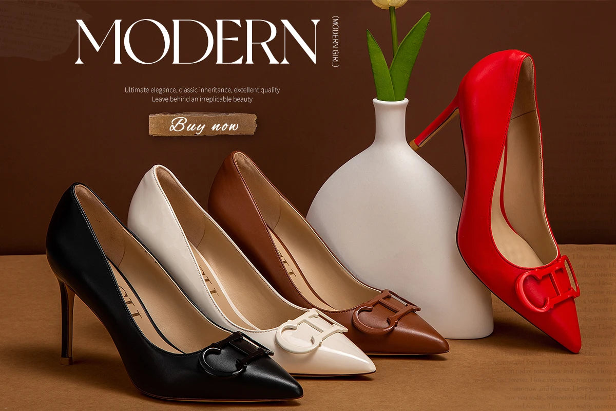 CHCH Tacones altos para mujer 2025 Punta afilada Destiny Punta cerrada Tacones de tiras Zapatos de vestir de fiesta nupcial de boda sexy 9 cm