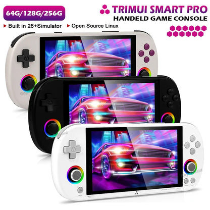 Consola de juegos portátil Trimui Smart Pro, 128G, 256G, pantalla IPS de 4,96 pulgadas, sistema Linux, Joystick, iluminación RGB, reproductor de videojuegos Retro, nuevo