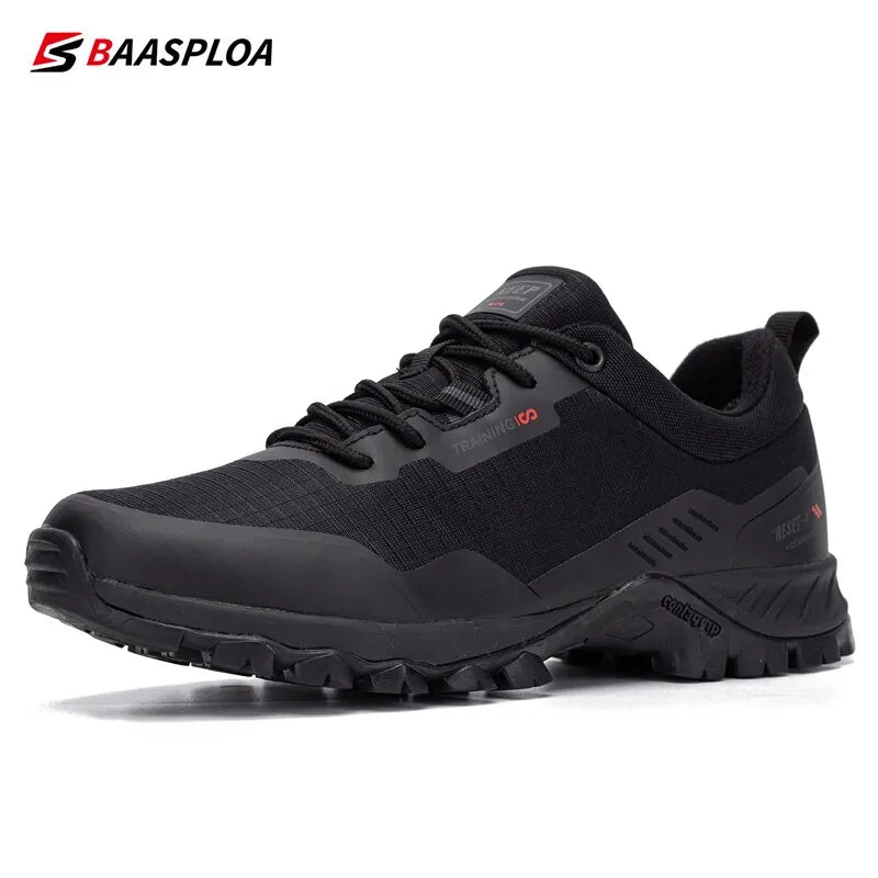 Baasploa, nuevos zapatos antideslizantes resistentes al desgaste para senderismo para hombre, zapatos de viaje impermeables a la moda para exteriores, zapatillas cómodas para hombre