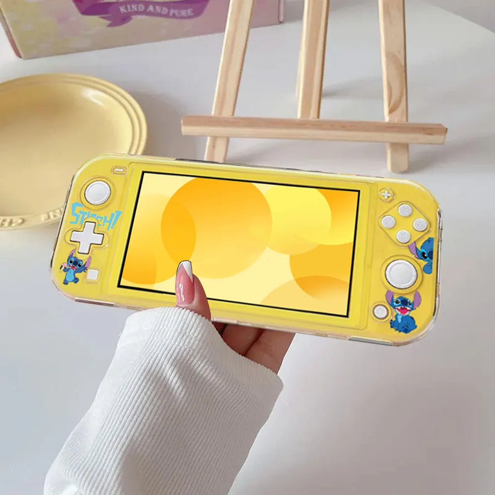 Stitch adecuado para Nintendo switch lite silicona color suave cubierta anticaída desmontable NS consola de juegos portátil funda protectora