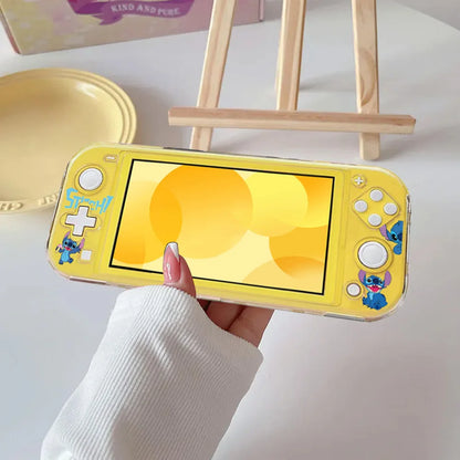 Stitch adecuado para Nintendo switch lite silicona color suave cubierta anticaída desmontable NS consola de juegos portátil funda protectora