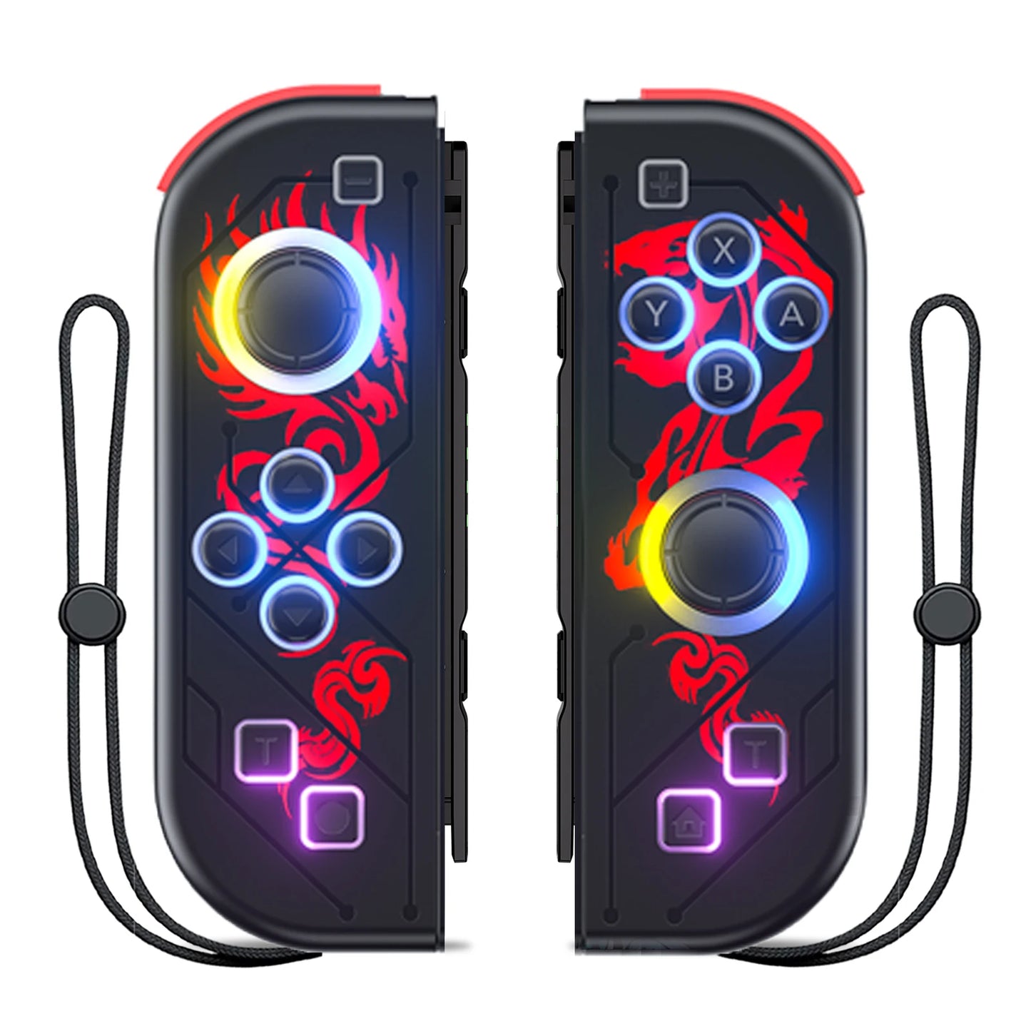 Joypad para for Nintendo Switch/OLED/Lite-vibración Turbo Wake-up FUNC NO Drift, controlador inalámbrico L/R mango luz RGB
