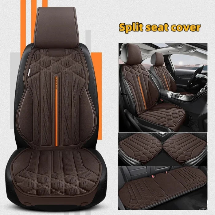 Funda transpirable para asiento de coche, cojín de soporte para asiento frontal de gamuza suave, estilo chaleco de moda, protección para asiento de coche, accesorios interiores
