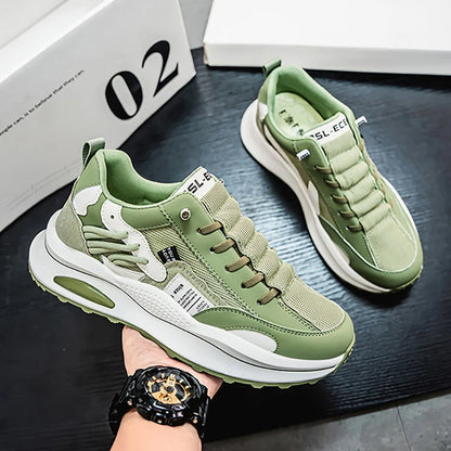 Zapatos deportivos informales para exteriores para hombre, cómodos, ligeros, antideslizantes, resistentes a la abrasión, suela suave y gruesa, zapatillas para correr