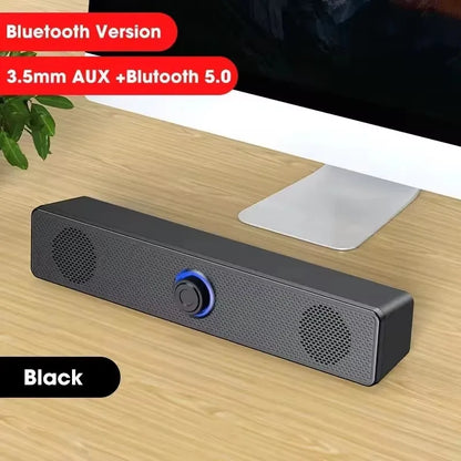 Barra de sonido para PC, altavoz con cable y Bluetooth, barra de sonido alimentada por USB para TV, Pc, portátil, juegos, sistema de Audio envolvente para cine en casa