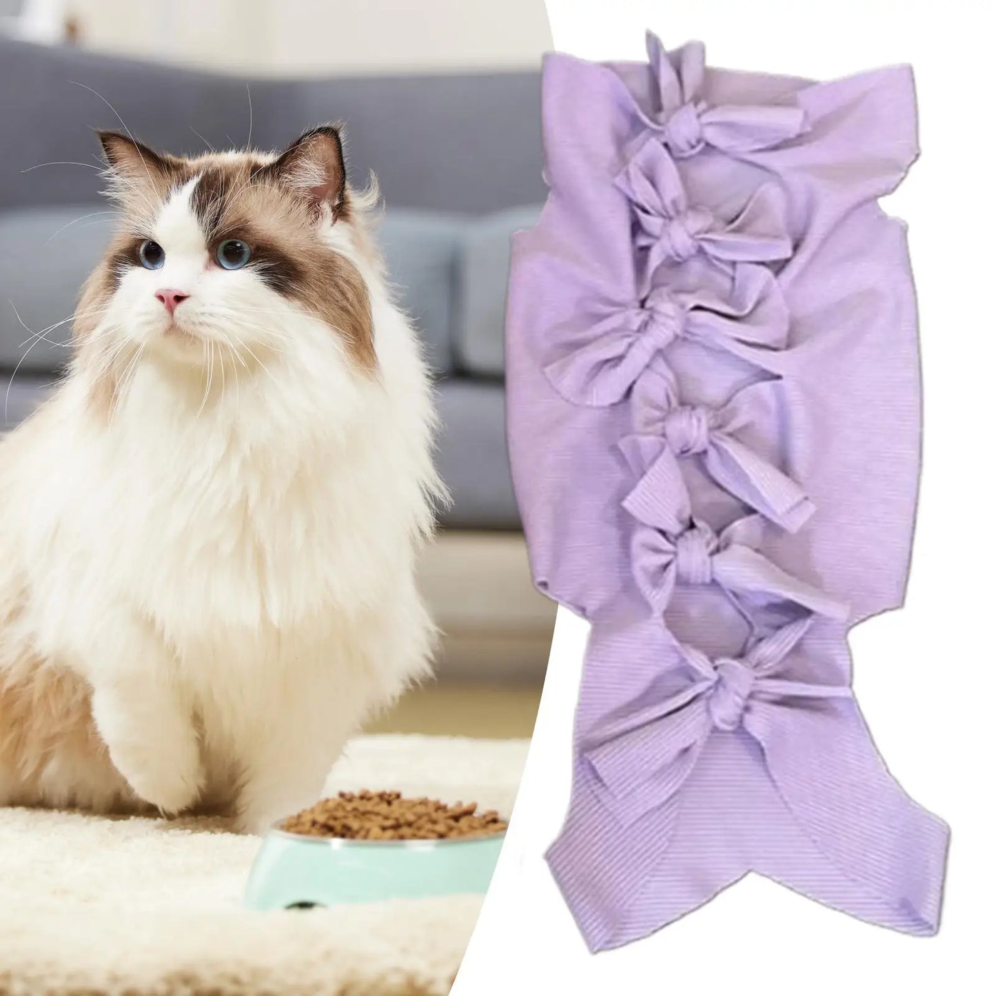 Traje de recuperación quirúrgica para gatos, traje quirúrgico transpirable para gatos, mono para prevención de heridas lamer, mascota interior neutra para el hogar