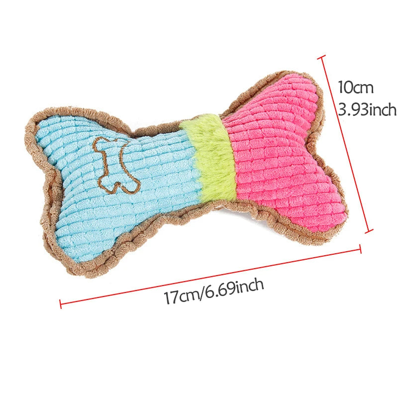 1 juguetes chirriantes para perros, juguete para masticar para perros de peluche con huesos para cachorros de razas pequeñas y medianas, masticadores agresivos para mascotas, juego de limpieza de dientes