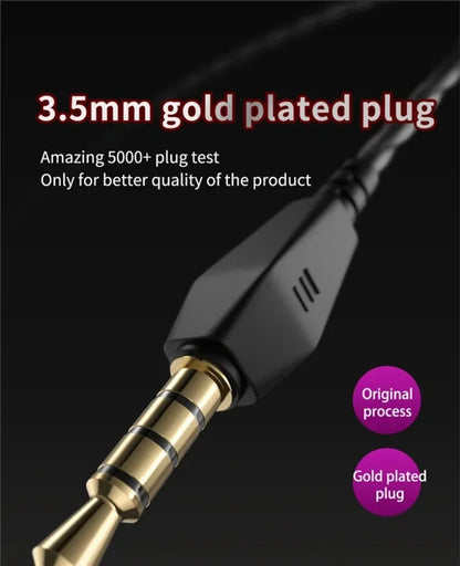 Nuevos auriculares deportivos con micrófono, auriculares con cable de 3,5mm QKZ AK6, auriculares internos para iPhone, auriculares estéreo con micrófono en la oreja para carreras